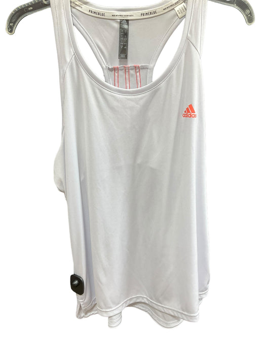 White Athletic Tank Top Adidas, Size L