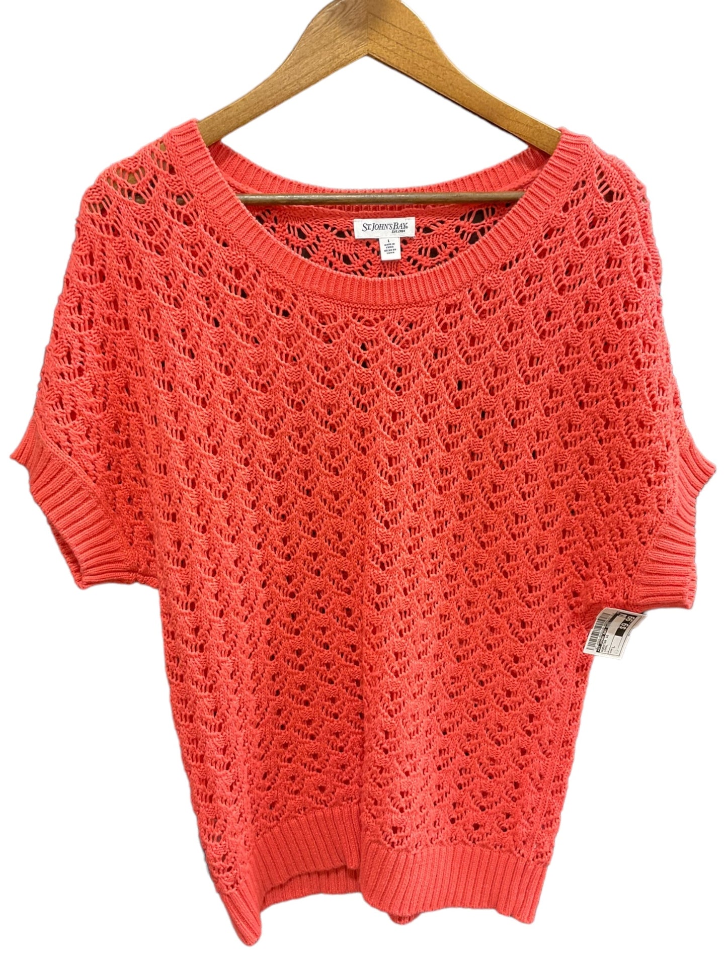 Coral Sweater Short Sleeve St Johns Bay O, Size L