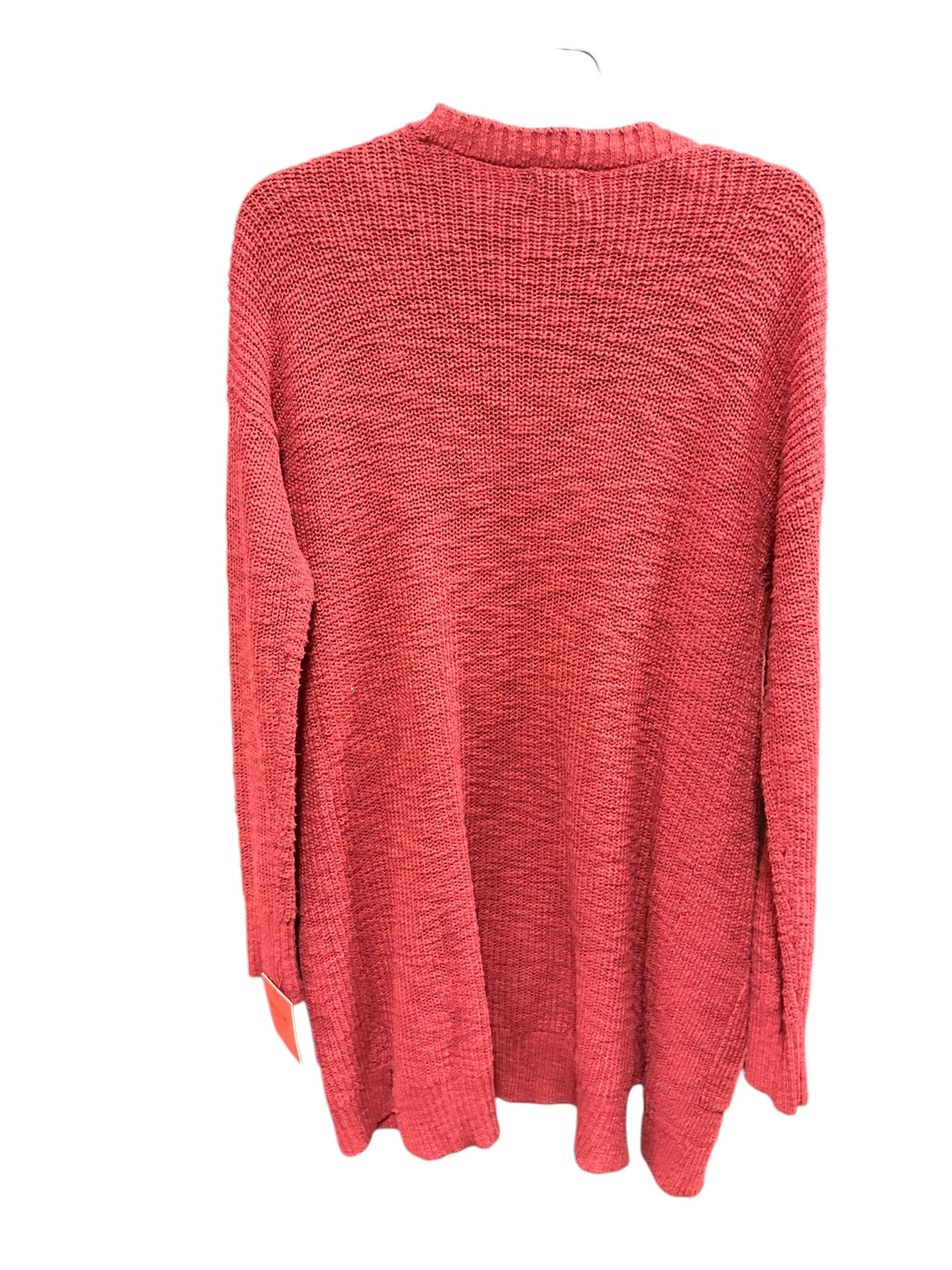 Sweater Cardigan By Mossimo In Maroon, Size: M