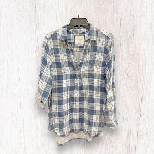 Top Long Sleeve By Sonoma In Blue White, Size: M