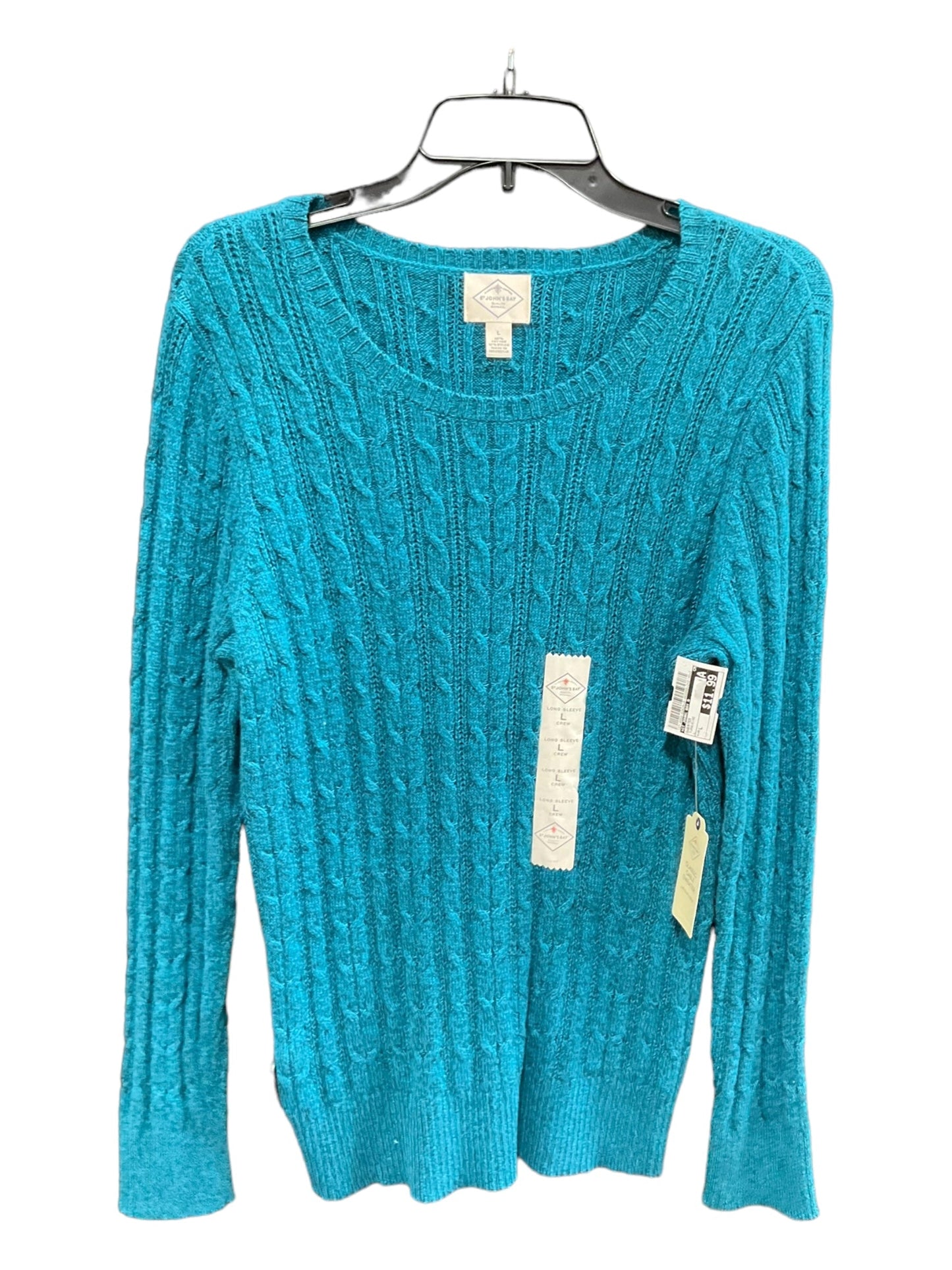 Turquoise Sweater St Johns Bay O, Size L