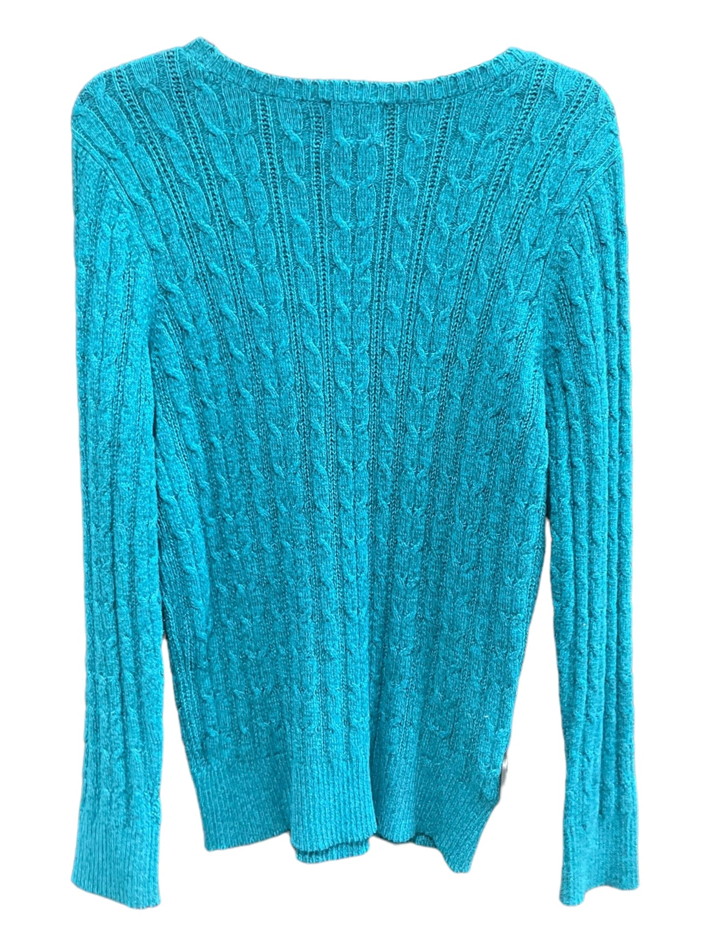 Turquoise Sweater St Johns Bay O, Size L