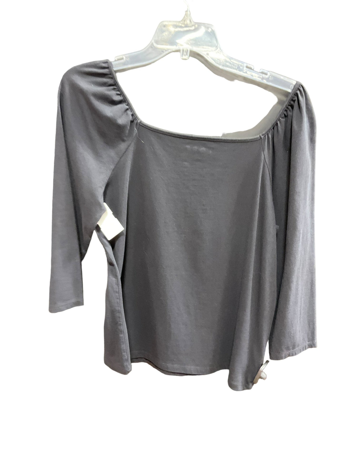 Black Top 3/4 Sleeve Basic Loft, Size L