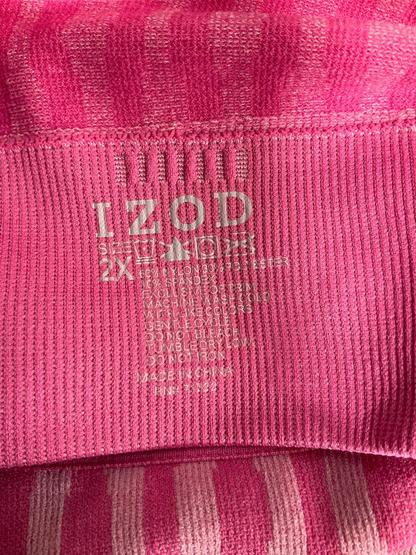 Pink Athletic Bra Izod, Size 2x