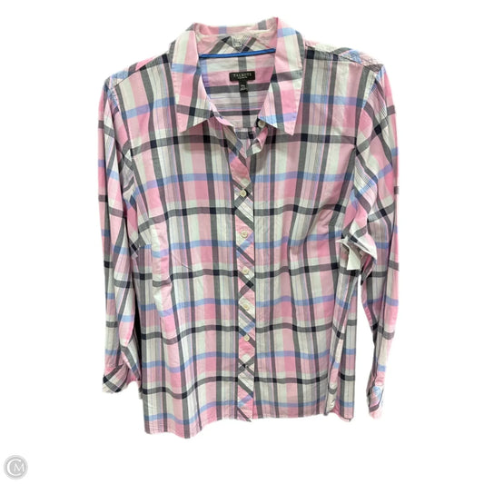 Blouse Long Sleeve By Talbots In Pink, Size: 1x