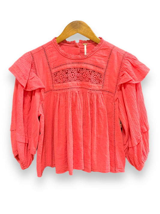 Coral Top 3/4 Sleeve Free People, Size Xs