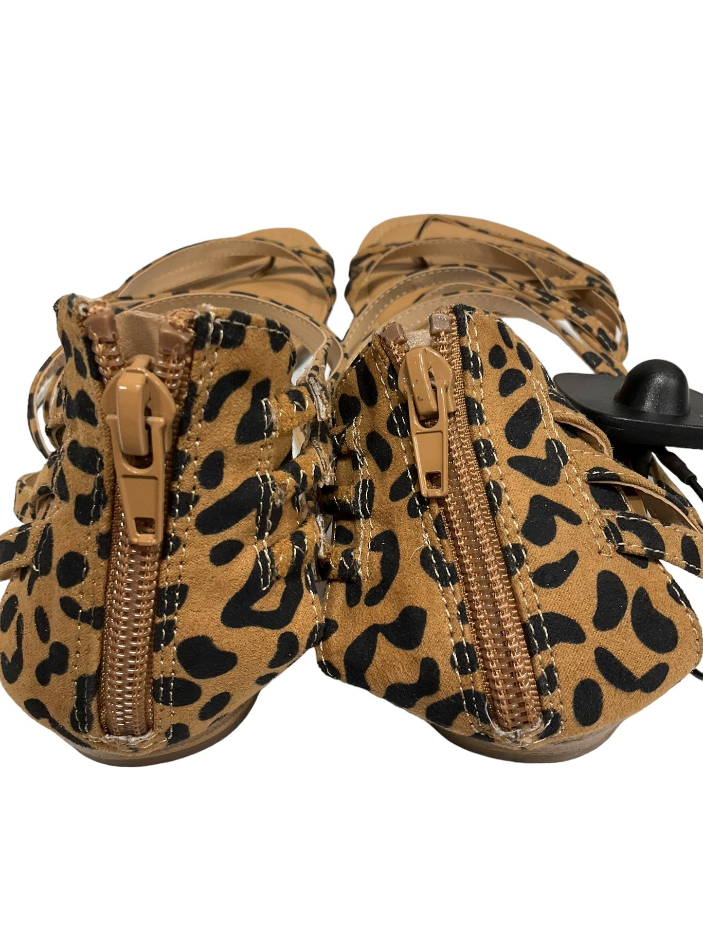 Animal Print Sandals Flats Carlos By Carlos Santana, Size 11