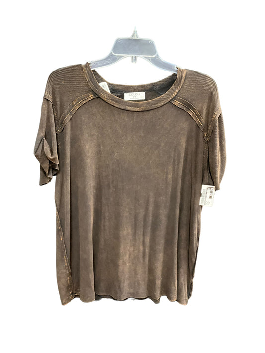 Brown Top Short Sleeve Zenana Outfitters, Size S