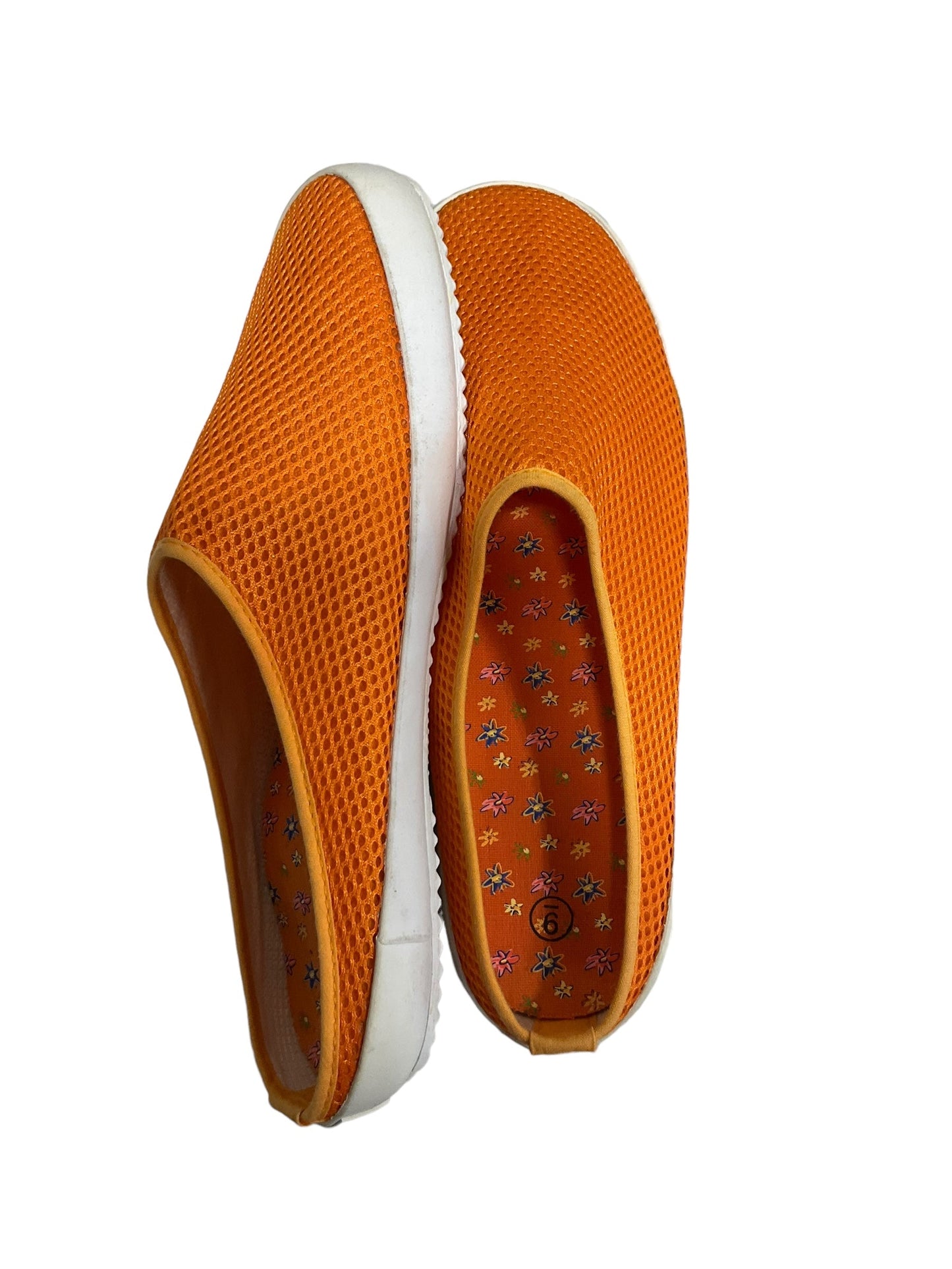 Orange Shoes Flats Clothes Mentor, Size 9