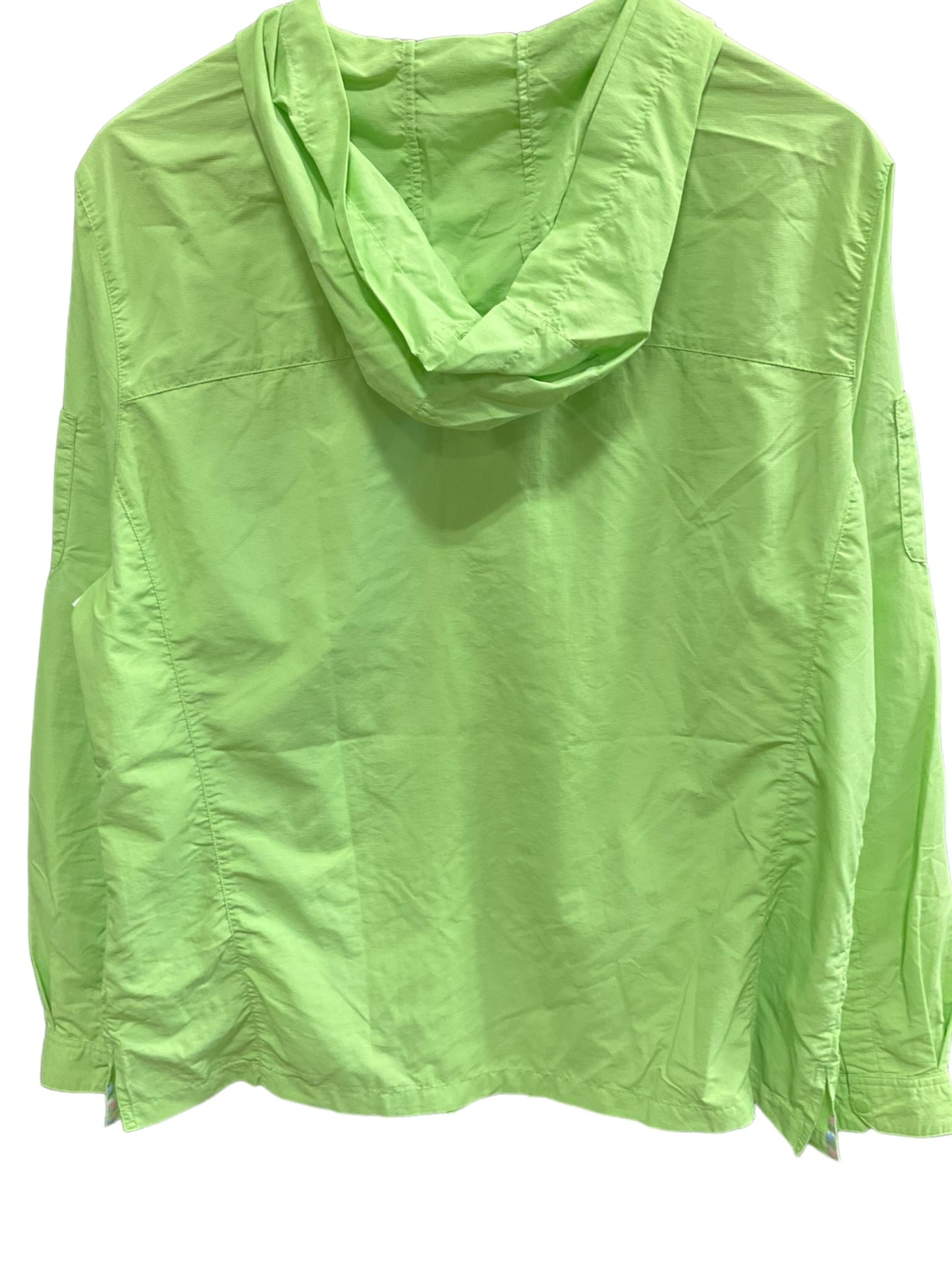 Green Athletic Top Long Sleeve Hoodie Clothes Mentor, Size Xl