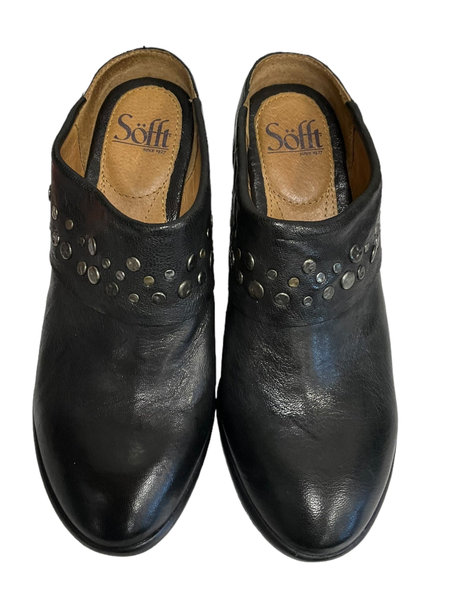 Black Shoes Heels Block Sofft, Size 7