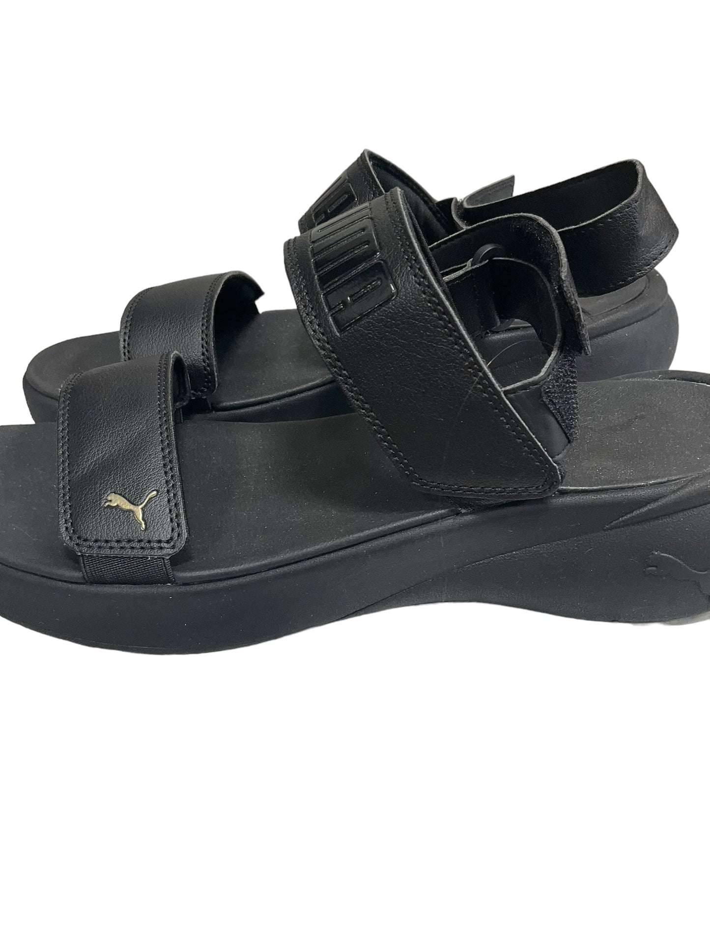 Black Sandals Flats Puma, Size 10