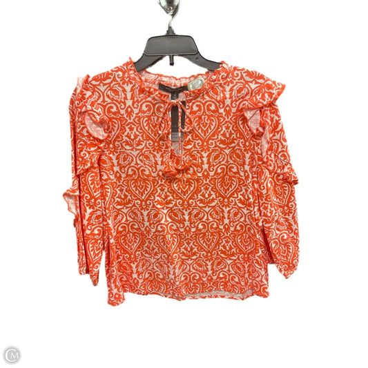 Top 3/4 Sleeve By Marc New York In Orange, Size: M