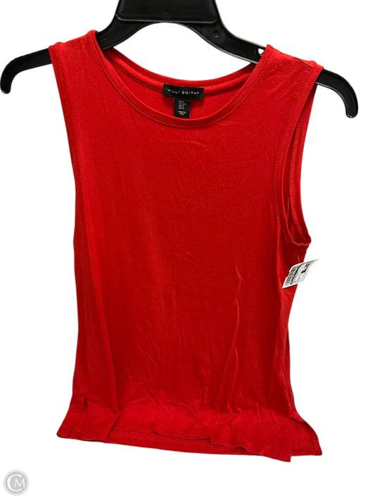 Top Sleeveless Basic By Willi Smith In Red, Size: S