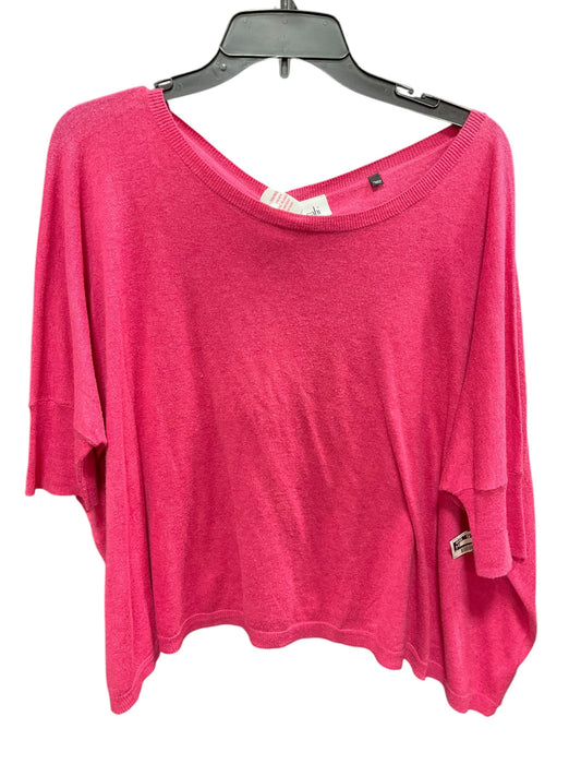 Sweater Short Sleeve By Cabi In Pink, Size: M