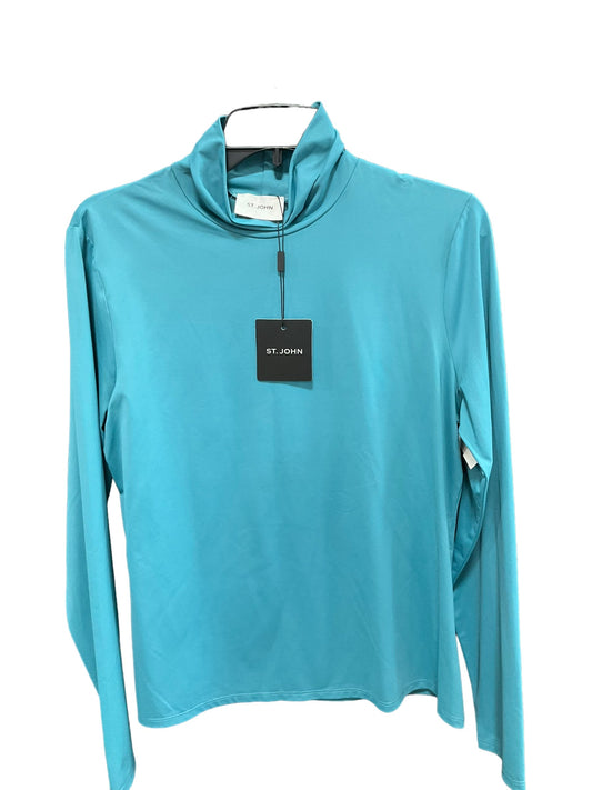 Top Long Sleeve By St John Collection In Teal, Size: L