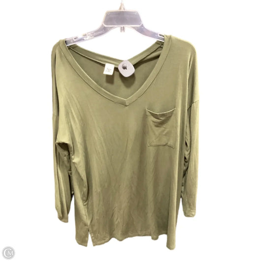 Top Long Sleeve Basic By Sew In Love In Green, Size: S