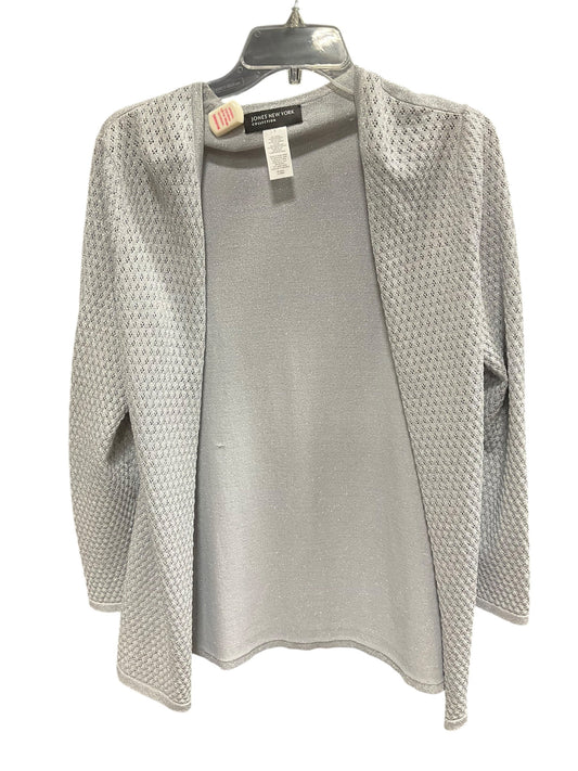 Sweater Cardigan By Jones New York In Silver, Size: S