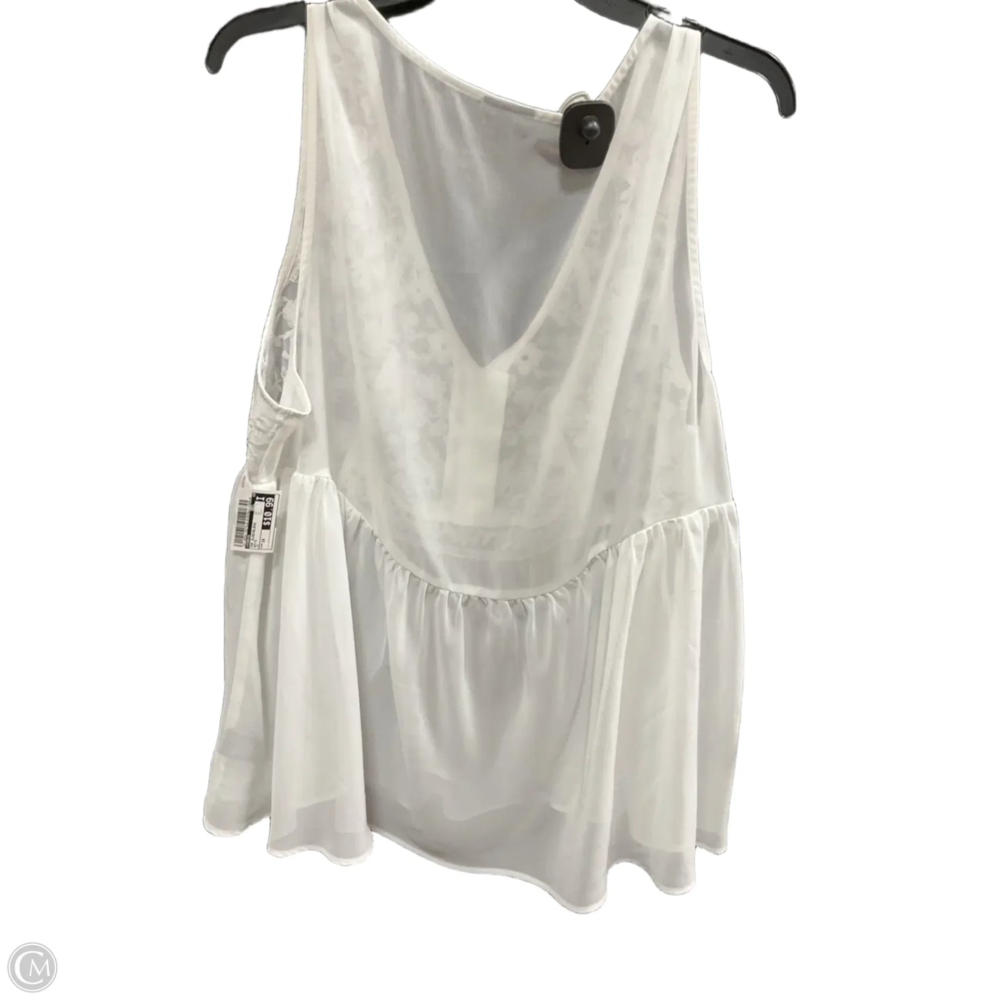 Top Sleeveless By Torrid In White, Size: 1x