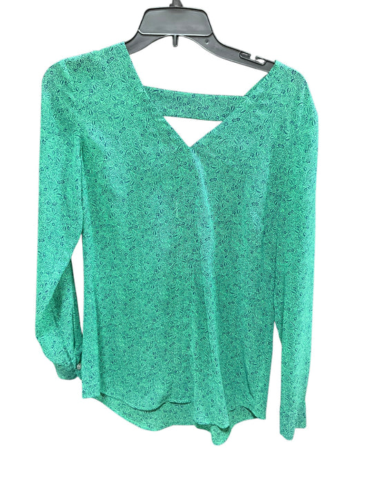 Top Long Sleeve By Cabi In Blue & Green, Size: Xs