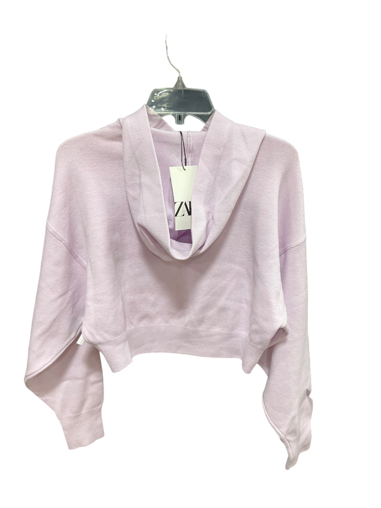 Sweatshirt Hoodie By Zara In Purple, Size: M