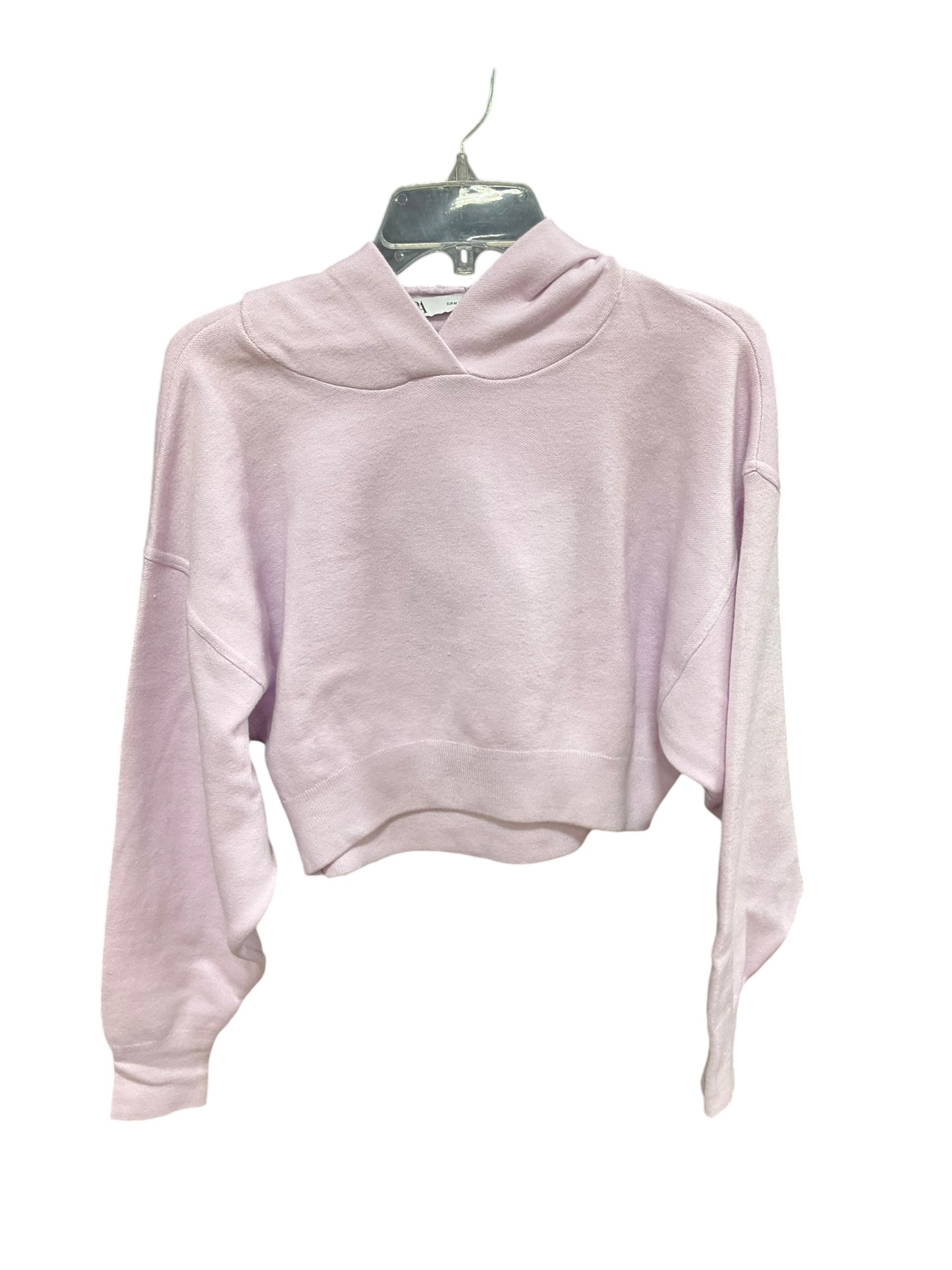 Sweatshirt Hoodie By Zara In Purple, Size: M