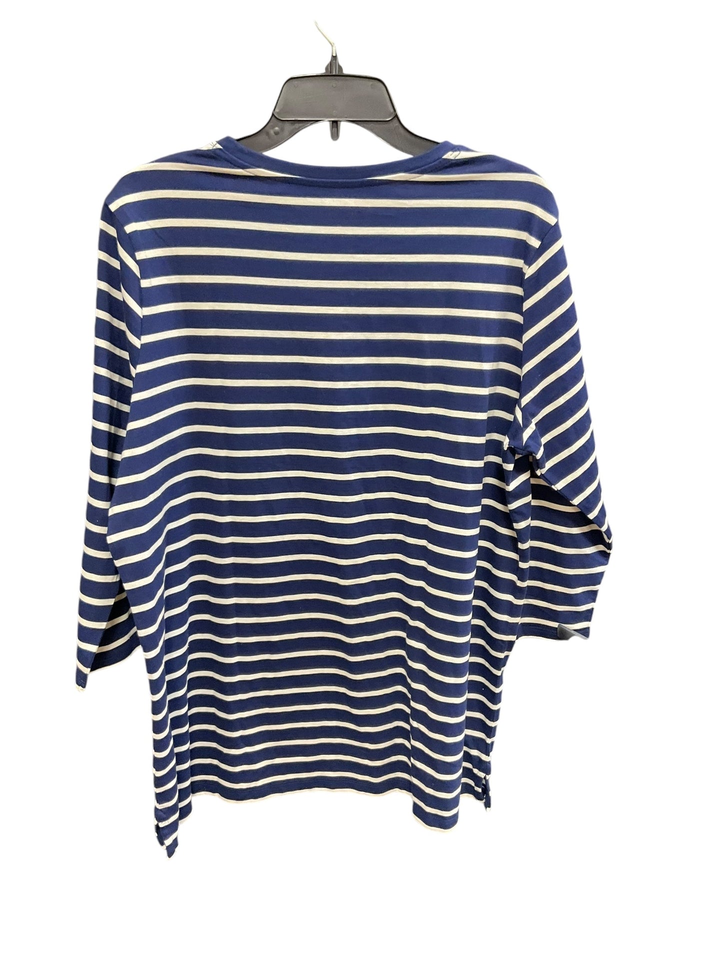 Top Long Sleeve By Lands End In Striped Pattern, Size: L