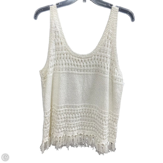 Top Sleeveless By Ana In Cream, Size: Xl