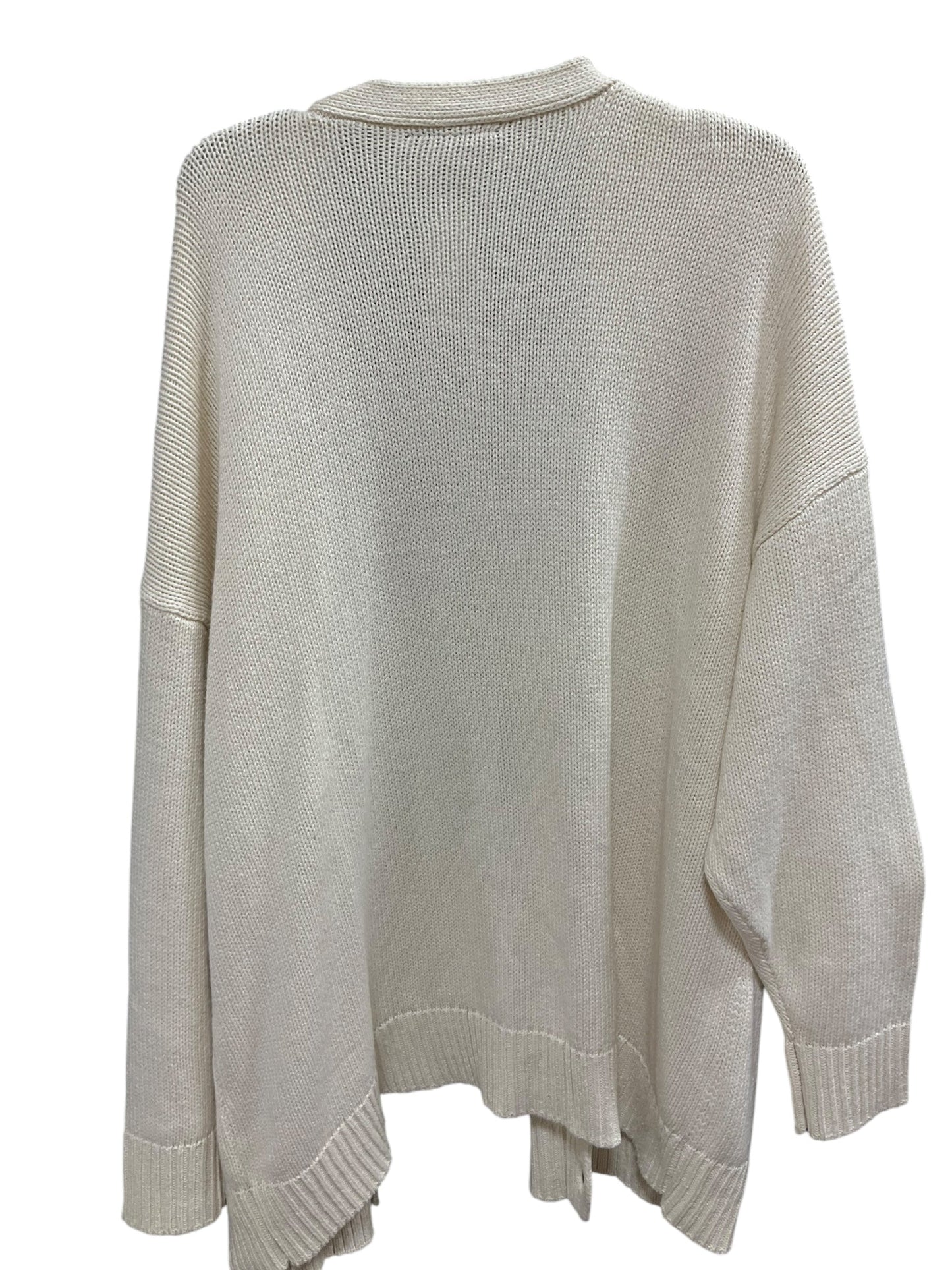 Sweater Cardigan By Lane Bryant In Cream, Size: 2x