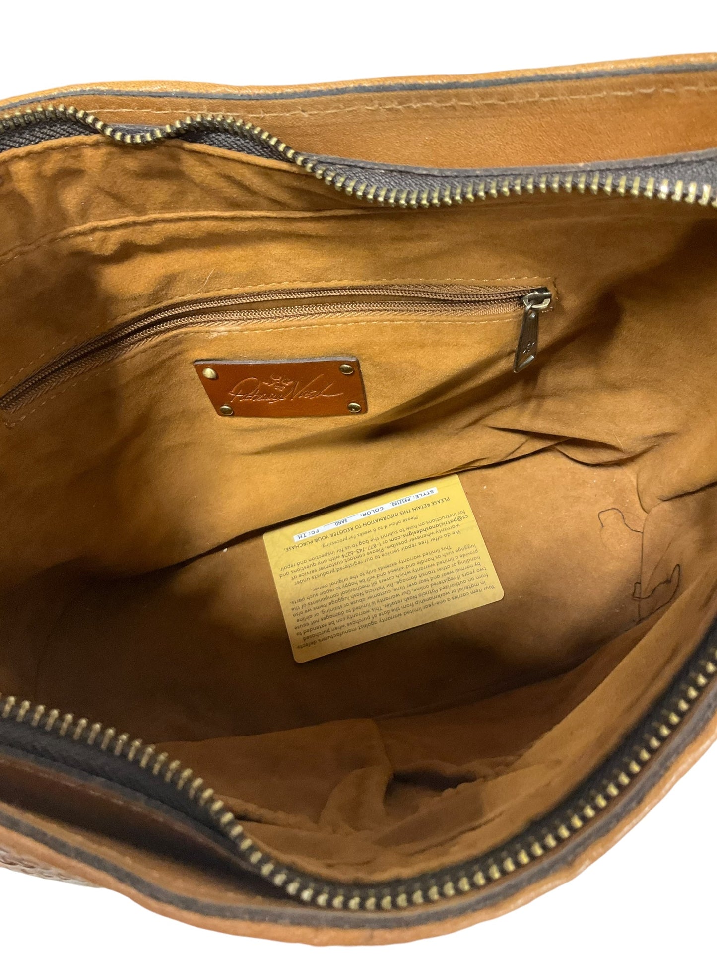 Handbag Leather By Patricia Nash, Size: Medium