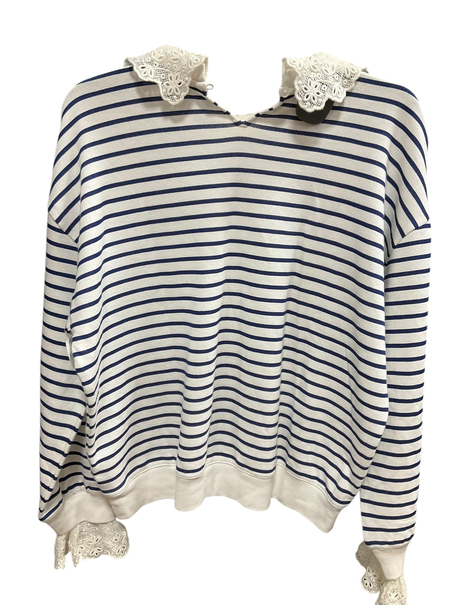 Top Long Sleeve By J. Crew In Striped Pattern, Size: M