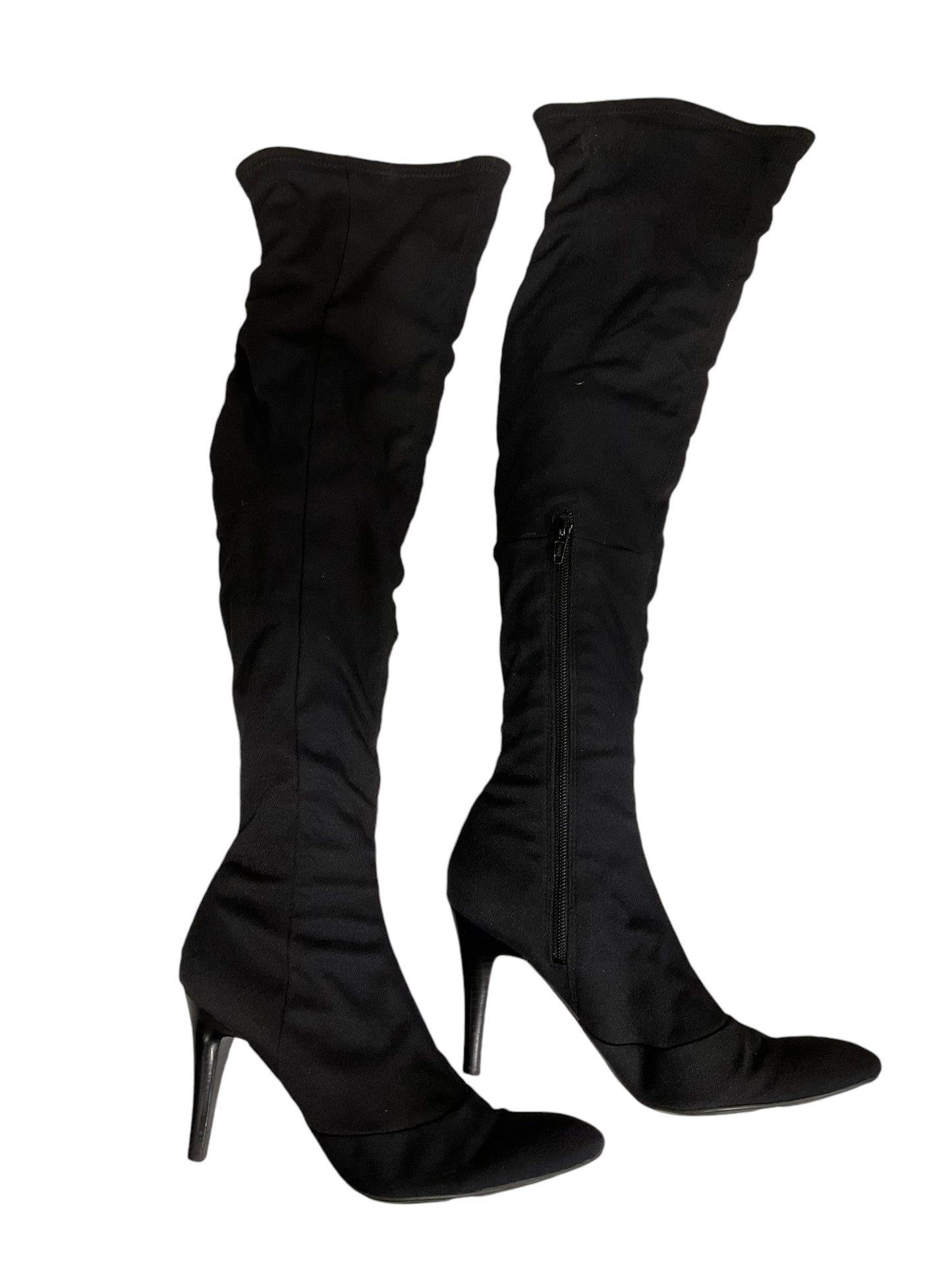 Boots Knee Heels By Nine West In Black, Size: 8