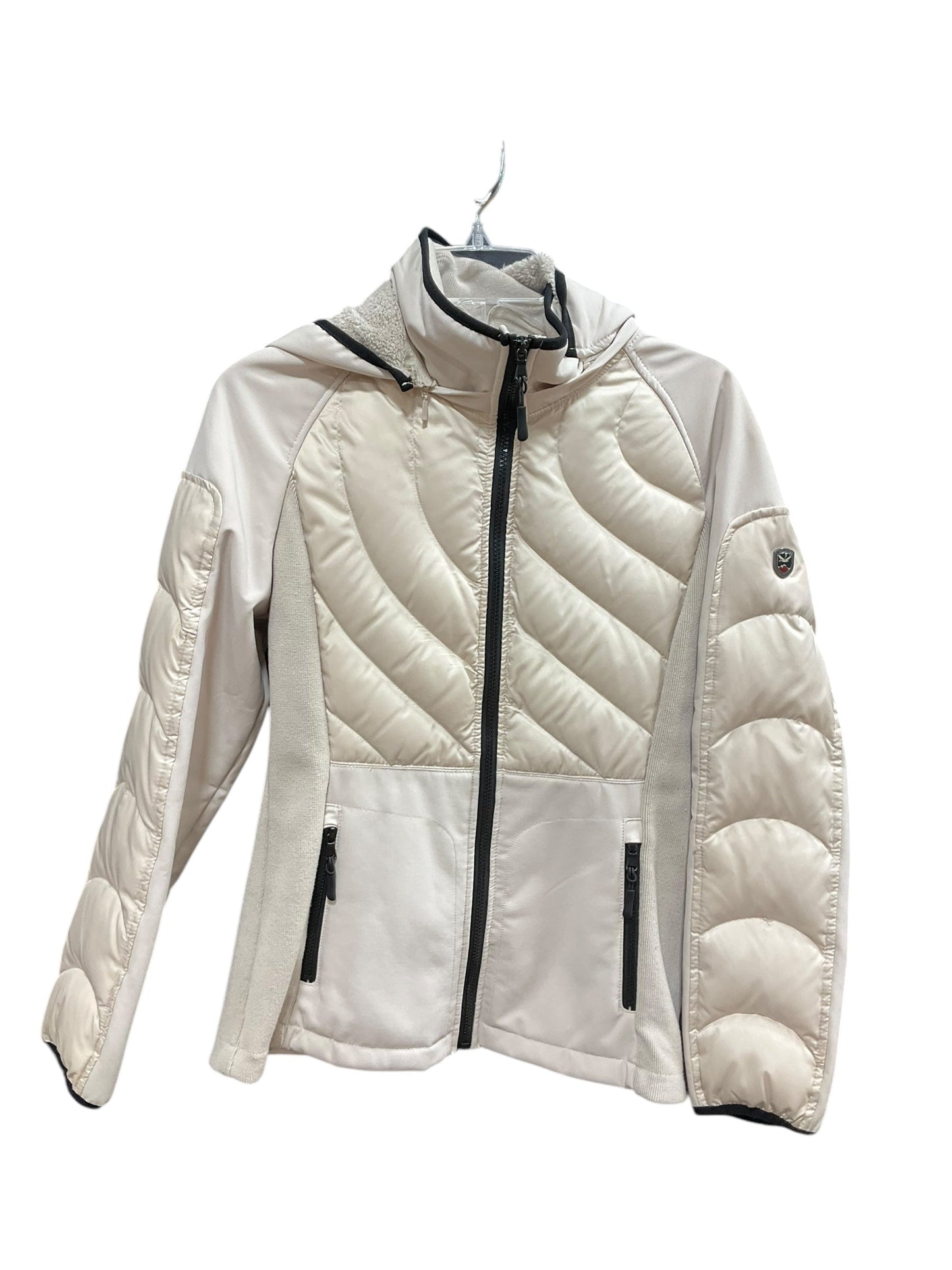 Coat Parka By Clothes Mentor In Cream, Size: L