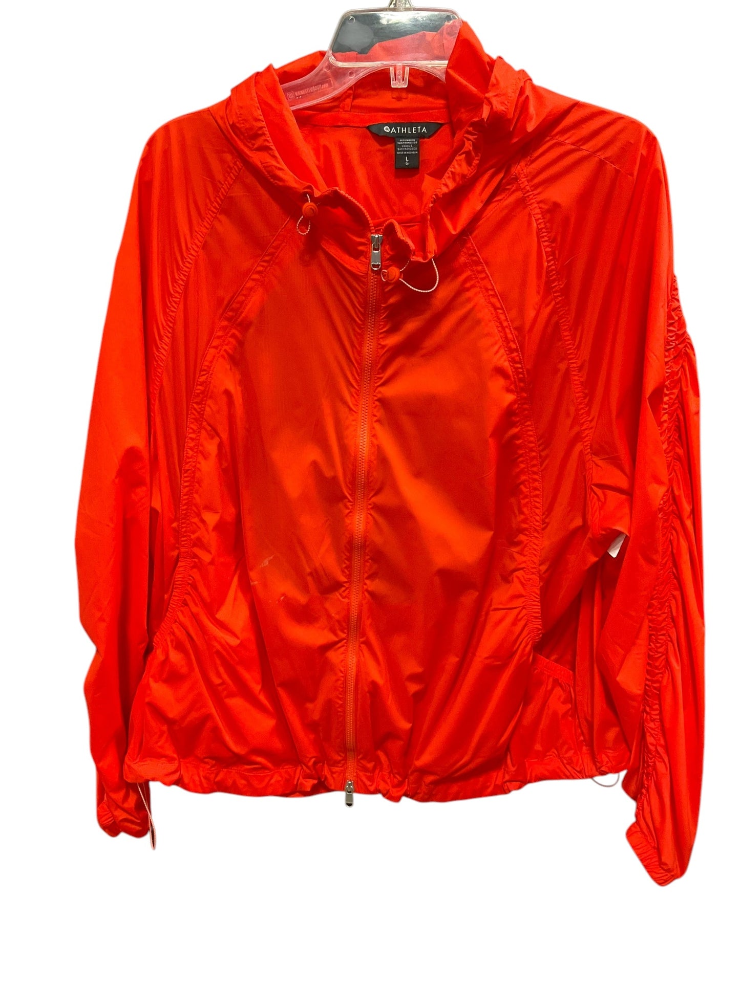 Athletic Jacket By Athleta In Orange, Size: L