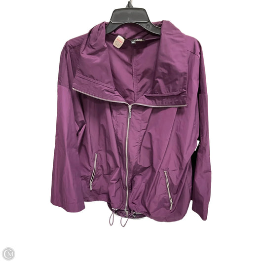 Jacket Windbreaker By Clothes Mentor In Purple, Size: L