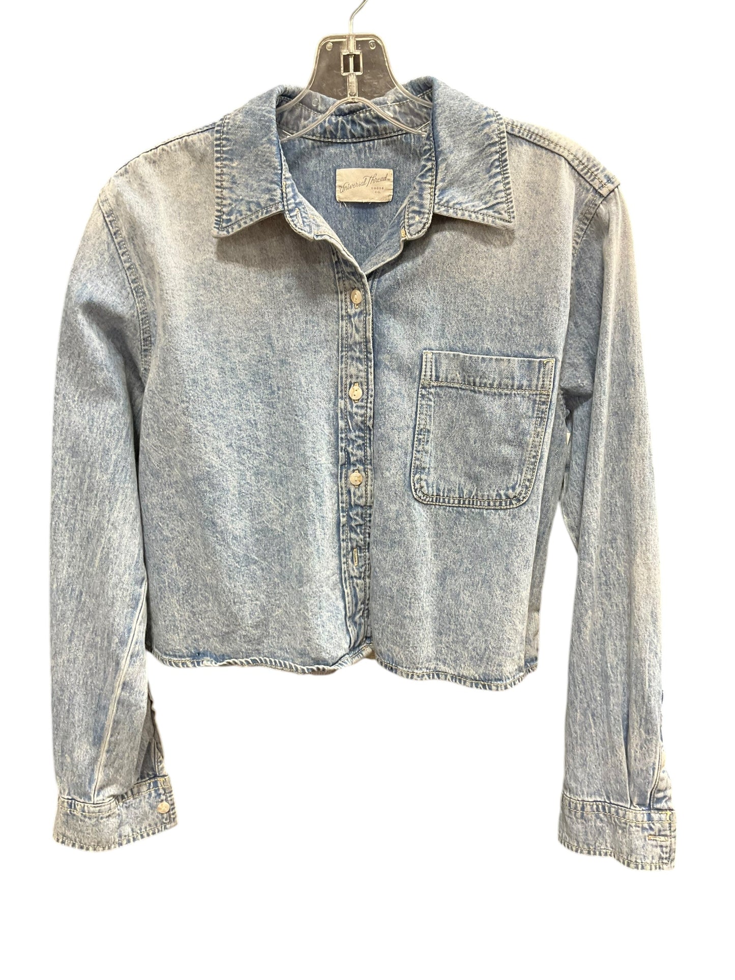 Jacket Denim By Universal Thread In Blue Denim, Size: S