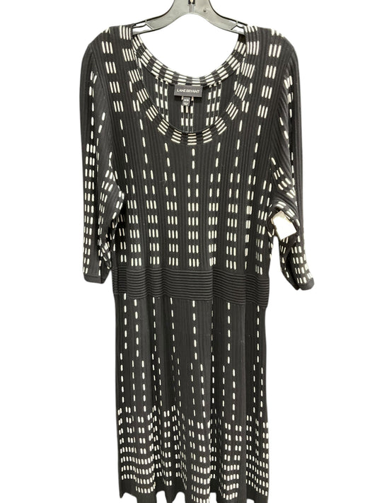 Dress Casual Midi By Lane Bryant In Black & White, Size: Xl