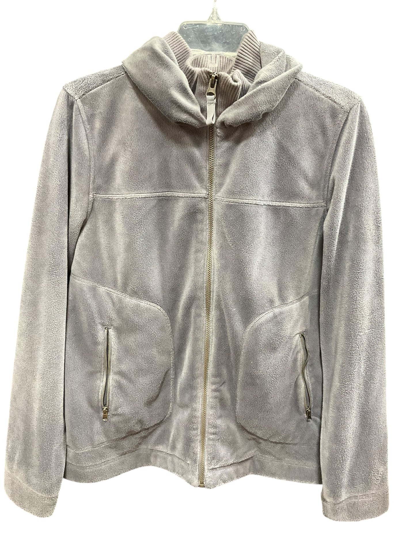 Jacket Fleece By Clothes Mentor In Grey, Size: L