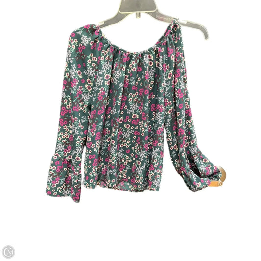 Top Long Sleeve Basic By Japna In Green, Size: S