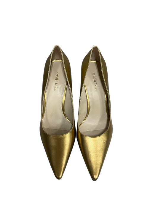 Shoes Heels Stiletto By Clothes Mentor In Gold, Size: 8.5