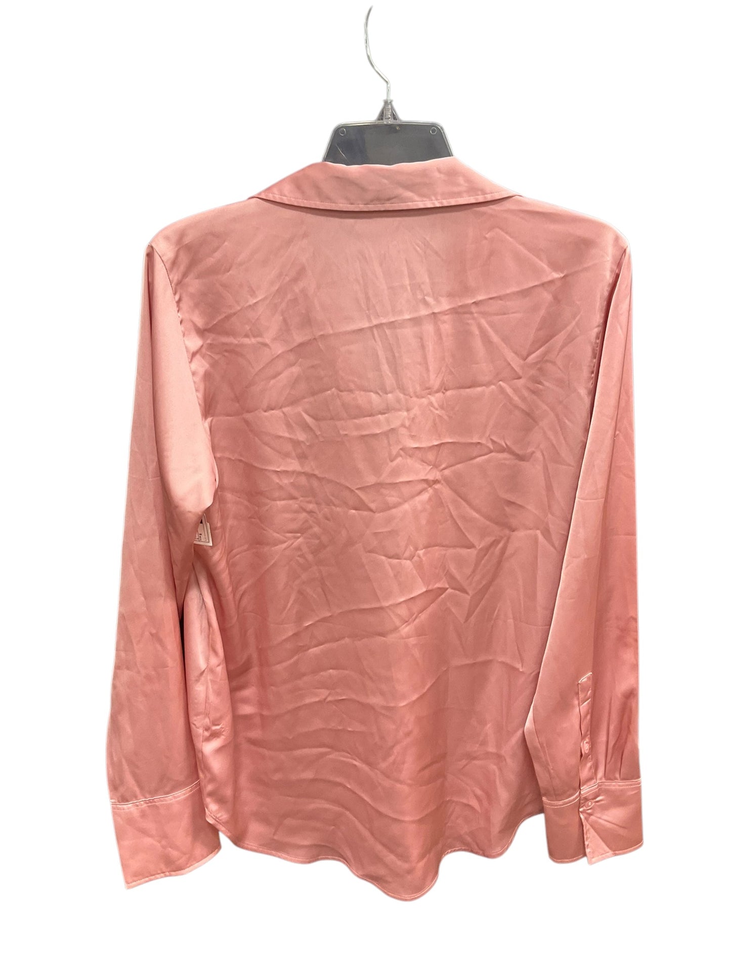 Blouse Long Sleeve By H&m In Pink, Size: S