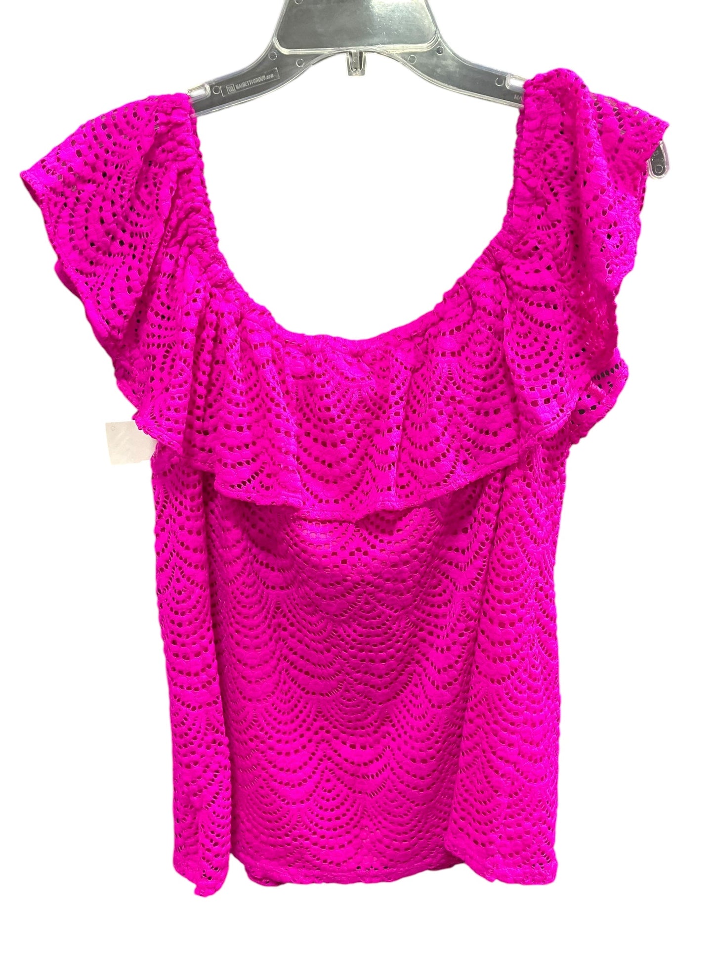 Top Sleeveless Designer By Lilly Pulitzer In Pink, Size: L