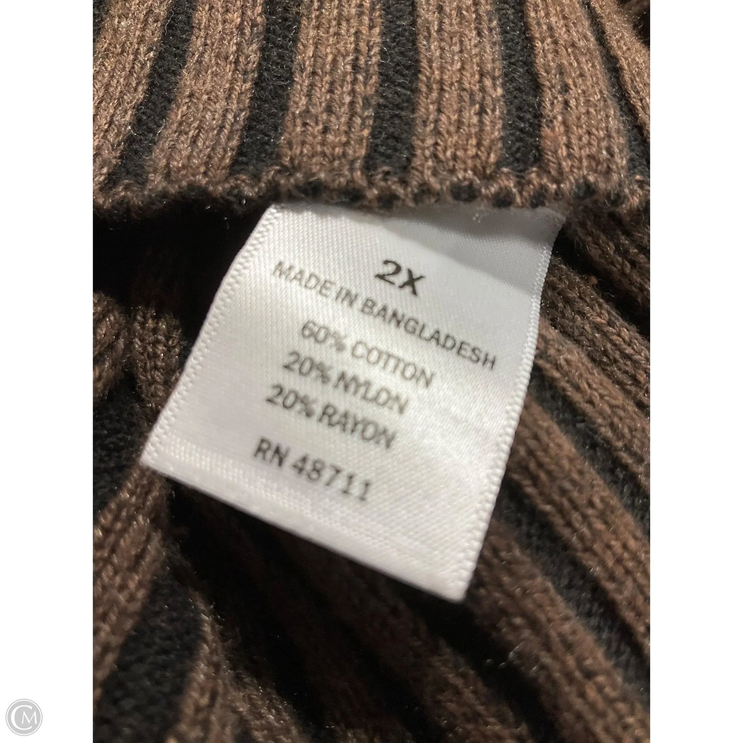 Sweater By Ophelia Roe In Brown, Size: 2x