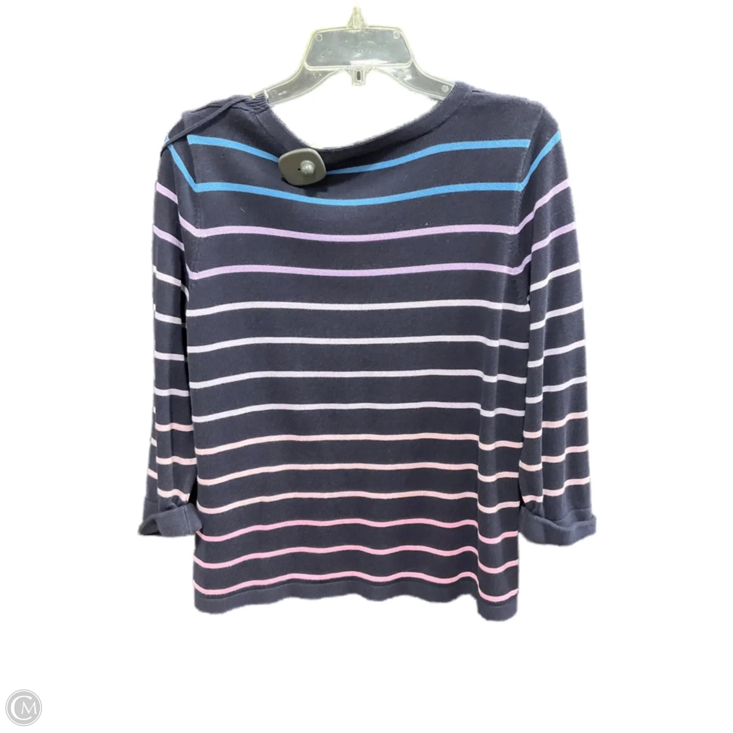 Top Long Sleeve By Talbots In Blue & Purple, Size: L