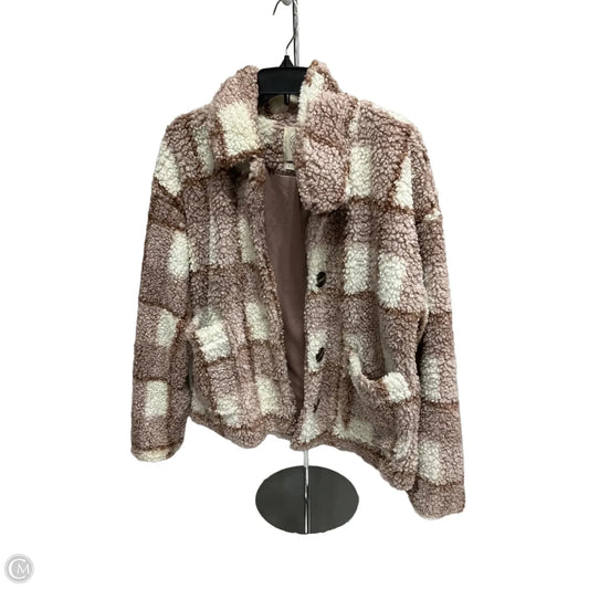 Jacket Shirt By Clothes Mentor In Purple, Size: L