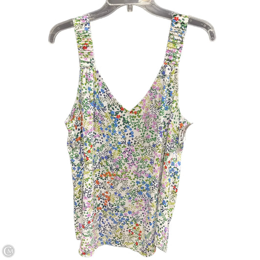 Top Sleeveless By Cabi In Floral Print, Size: L