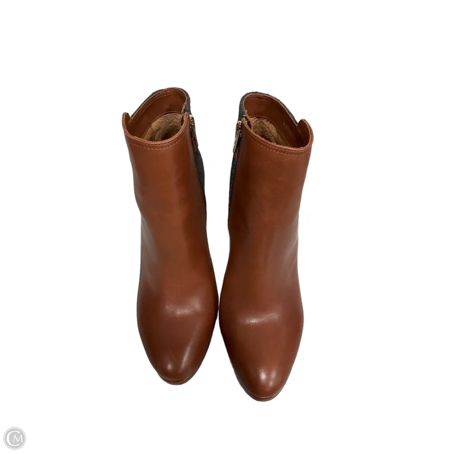 Boots Ankle Heels By Antonio Melani In Brown & Grey, Size: 9.5