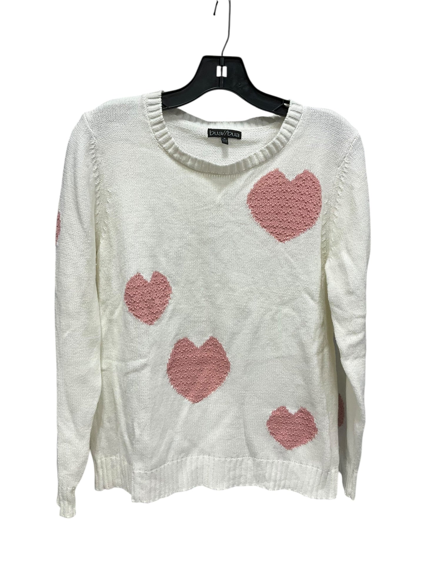 Sweater By Cmf In Pink & White, Size: M