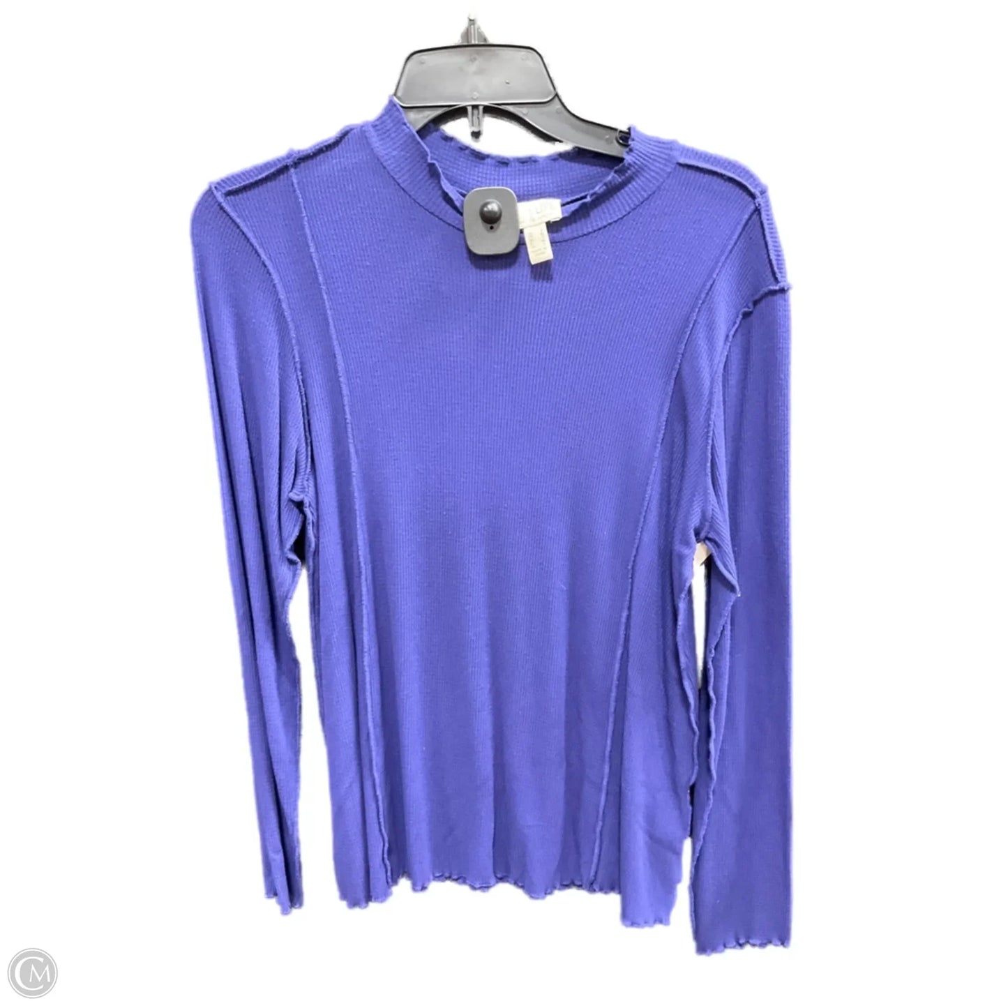 Top Long Sleeve By Logo In Purple, Size: S