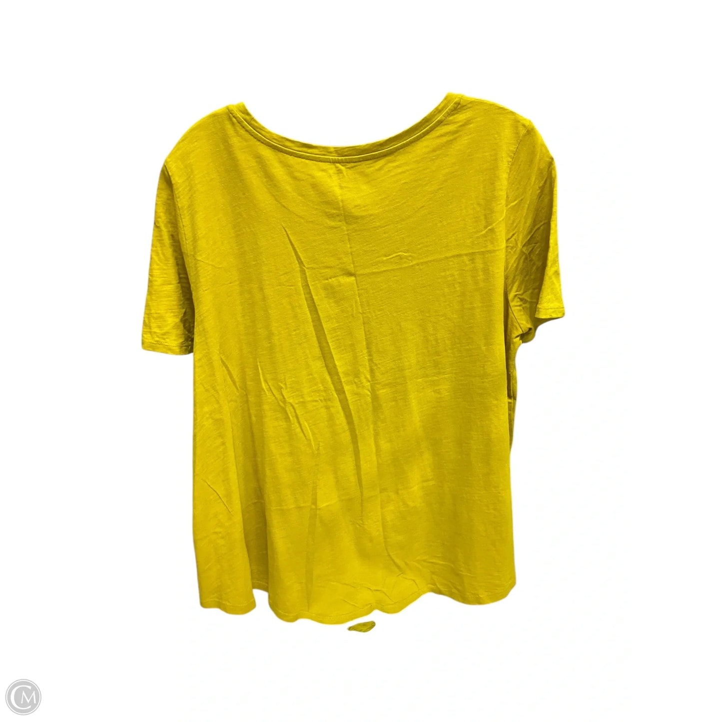Top Short Sleeve By Loft In Chartreuse, Size: L